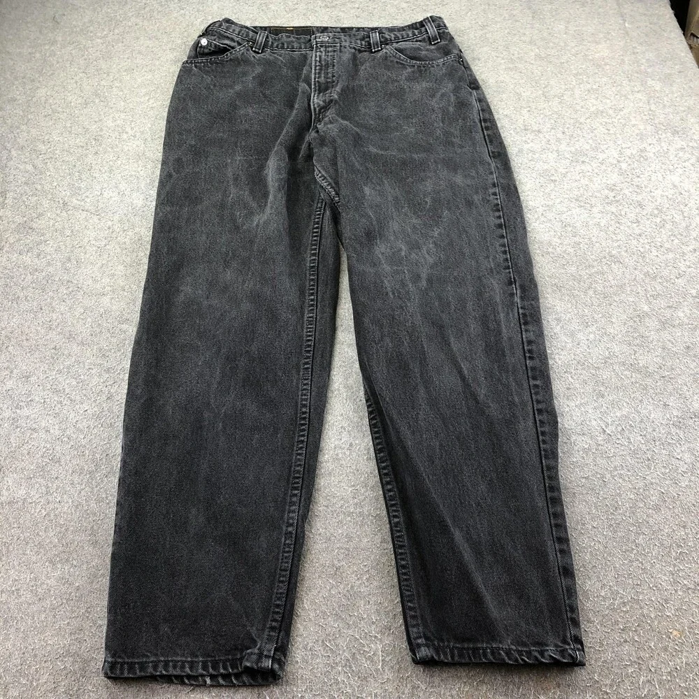 Vintage Levis 550 Jeans Mens 36x30 Black Orange Tab Straight Denim Casual